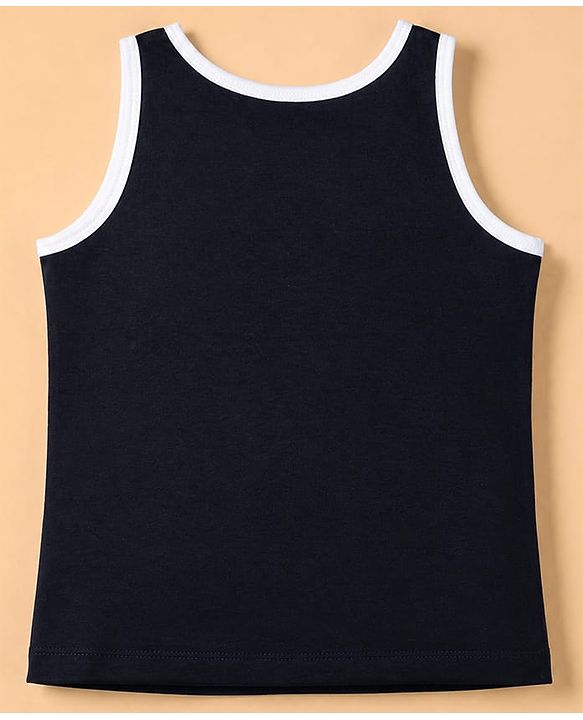Pine Kids Cotton Single Jersey Knit Shorts and Tank Top with California Typography Print in Black