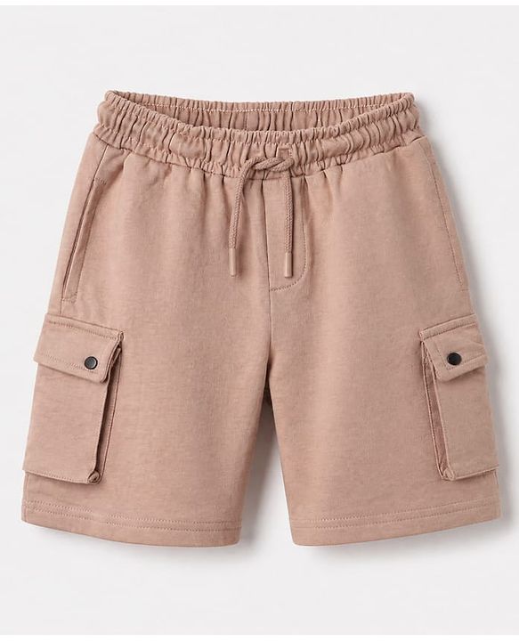 Pine Kids 100% Cotton Knit Half Sleeves T-Shirt and Shorts with Landscape Rules Print & Bio Washed in White