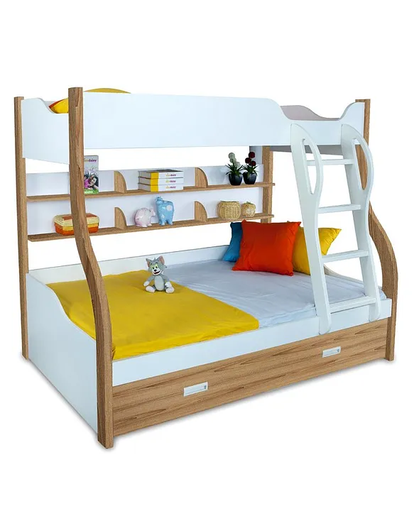 Buy Multi Flexi Bunk Bed with Display Shelves in Orange at 24% OFF by YiPi  Online | Pepperfry