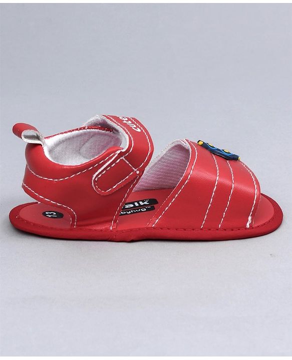Cute Walk By Babyhug Sandals Style Booties - Red - 0-3M Red