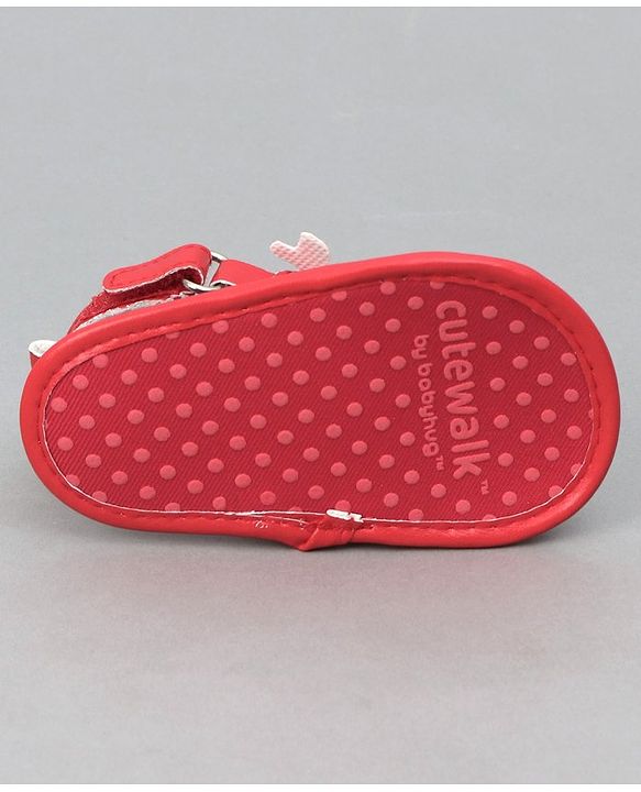 Cute Walk By Babyhug Crab Shape Booties - Red - 0-3M Red