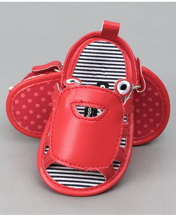 Cute Walk By Babyhug Crab Shape Booties - Red - 0-3M Red