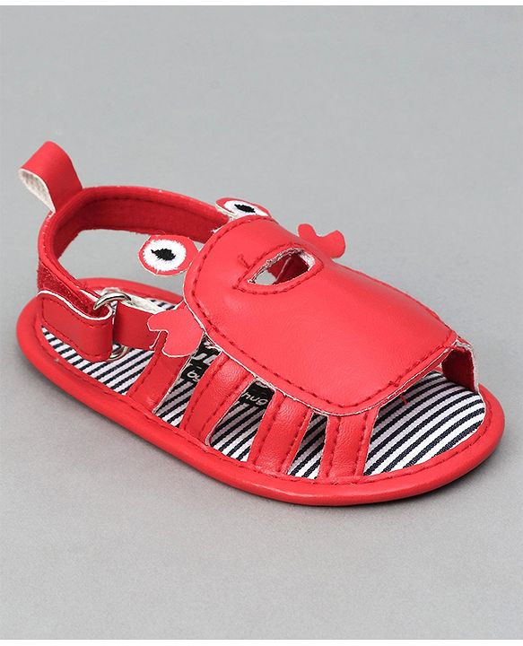 Cute Walk By Babyhug Crab Shape Booties - Red - 0-3M Red