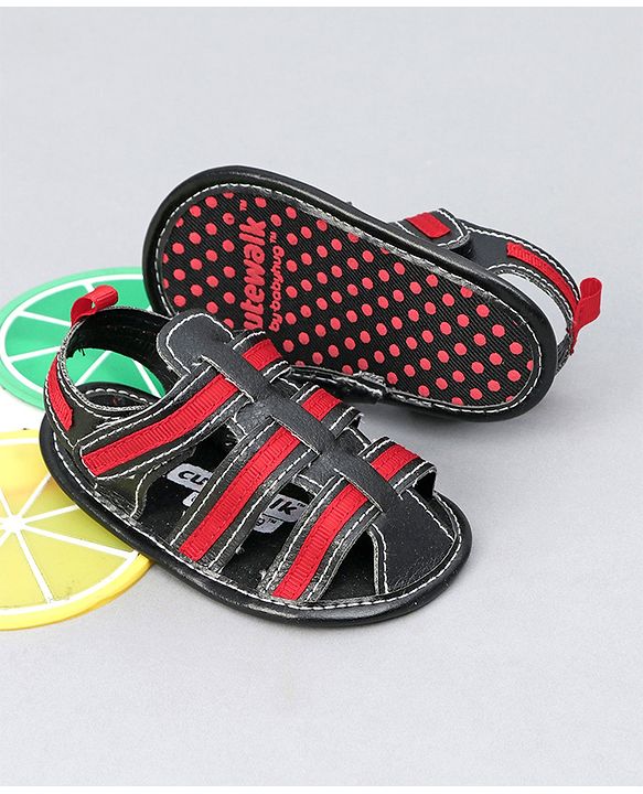 Cute Walk By Babyhug Closed Toe Sandal Style Booties - Red