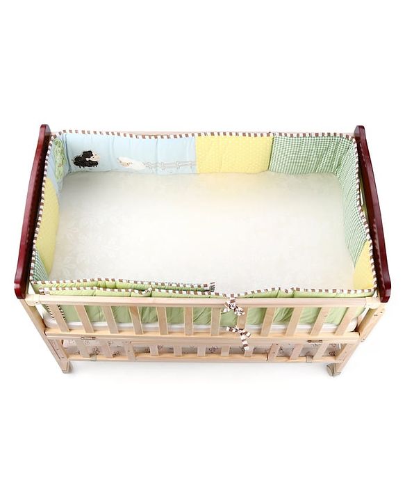 Babyhug Premium Cotton Crib Bumper Large -Farm Theme (Cot not Included)