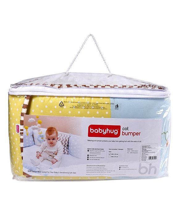 Babyhug Premium Cotton Crib Bumper Large -Farm Theme (Cot not Included)
