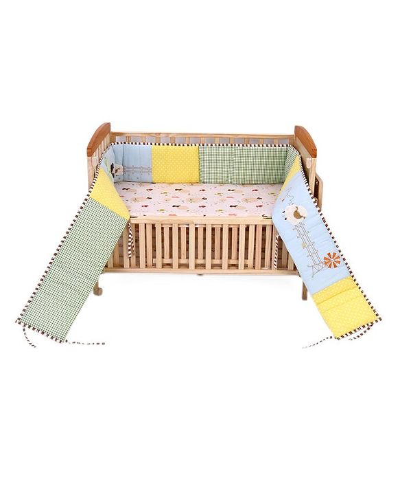 Babyhug Premium Cotton Crib Bumper Regular -Farm Theme (Cot not Included)