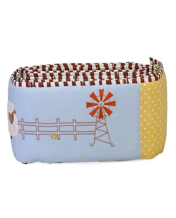 Babyhug Premium Cotton Crib Bumper Regular -Farm Theme (Cot not Included)