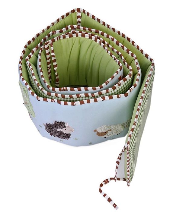 Babyhug Premium Cotton Crib Bumper Regular -Farm Theme (Cot not Included)