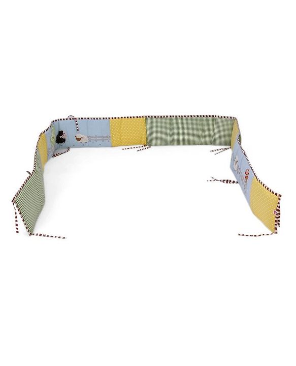 Babyhug Premium Cotton Crib Bumper Regular -Farm Theme (Cot not Included)