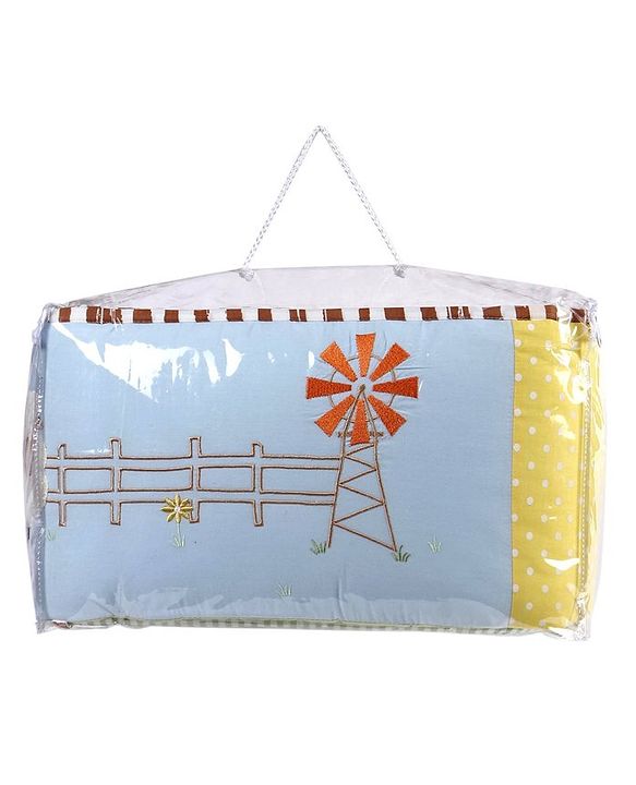 Babyhug Premium Cotton Crib Bumper Regular -Farm Theme (Cot not Included)