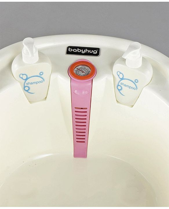 Babyhug Baby Bath Tub & Bath Sling With Bathing Mug (Colour & Design May Vary)