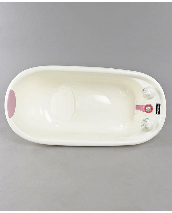 Babyhug Baby Bath Tub & Bath Sling With Bathing Mug (Colour & Design May Vary)