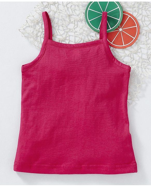 Babyhug Cotton Singlet Slip - Fuchsia