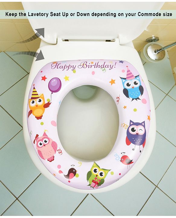 Babyhug Soft Cushioned Baby Potty Seat Owl Print - White