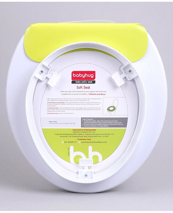 Babyhug Soft Cushioned Baby Potty Seat Sports Ball Print - Light Green