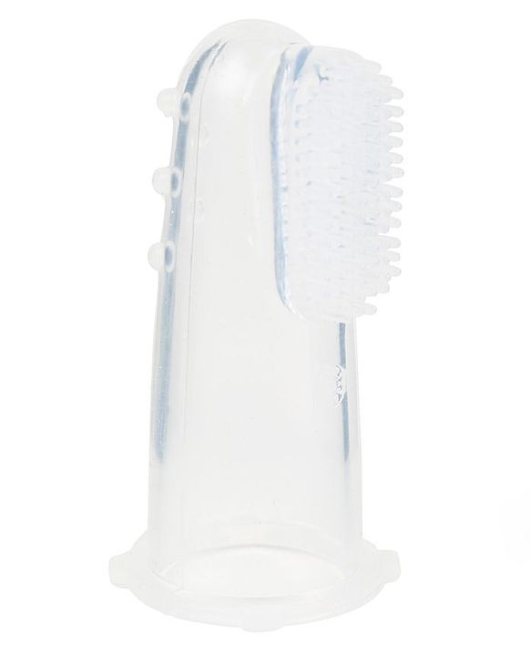 Babyhug Silicone Finger Brush With Case - Orange