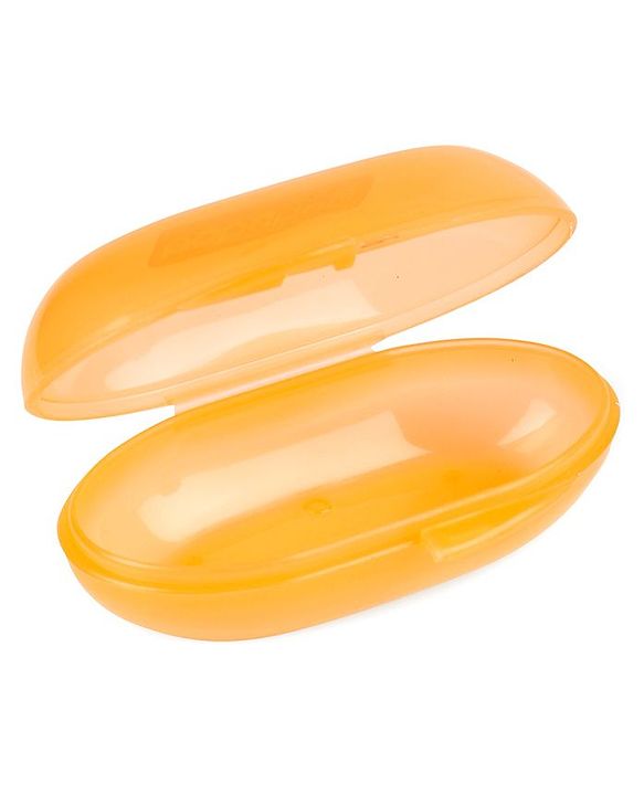 Babyhug Silicone Finger Brush With Case - Orange