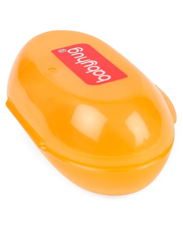Babyhug Silicone Finger Brush With Case - Orange