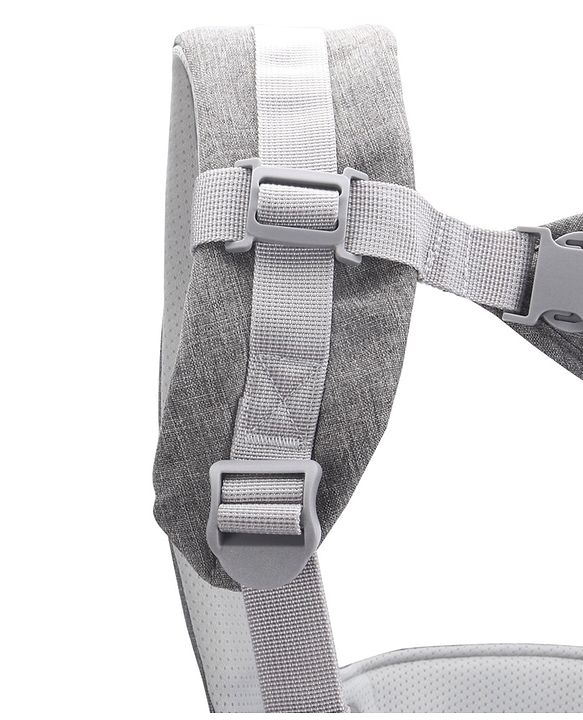 Babyhug Harmony 9-in-1 Ergonomic Baby Carrier with Hip Seat: Breathable fabric, Detachable hood, Padded straps, Pocket storage, and 9 carrying positions for babies up to 15 kg-Grey