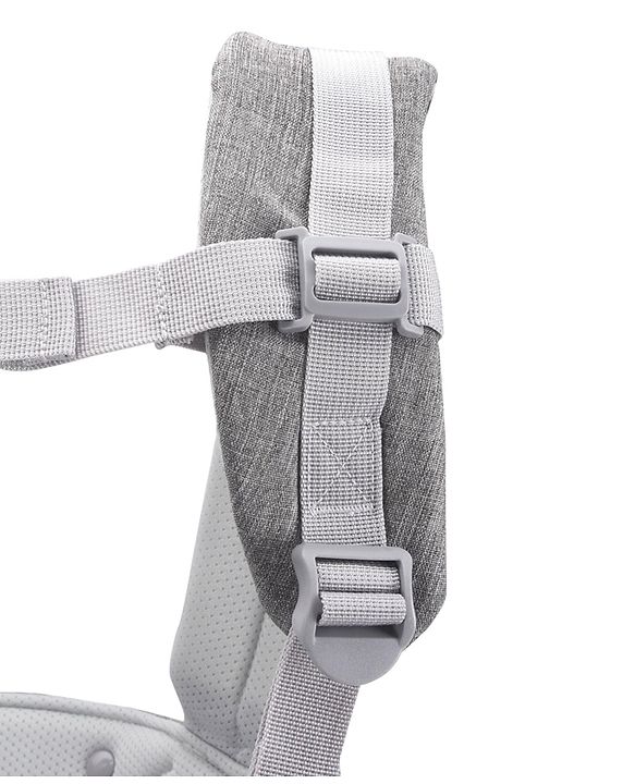 Babyhug Harmony 9-in-1 Ergonomic Baby Carrier with Hip Seat: Breathable fabric, Detachable hood, Padded straps, Pocket storage, and 9 carrying positions for babies up to 15 kg-Grey