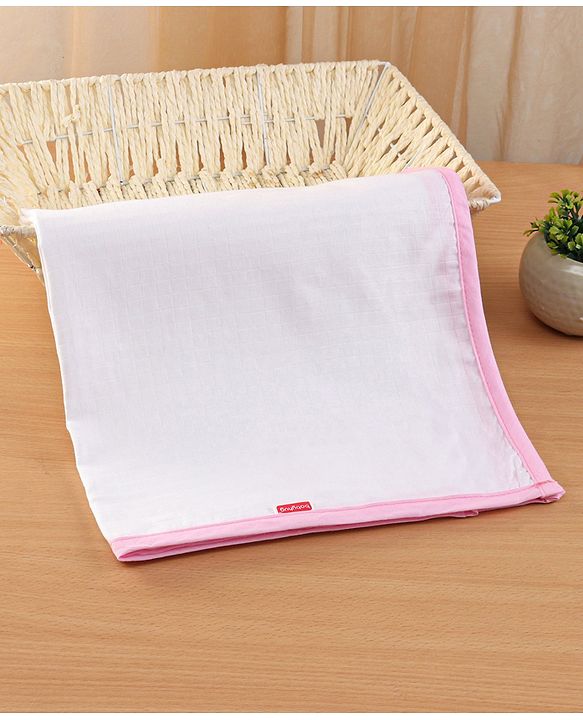 Babyhug 3 in 1 Premium Baby Cotton Muslin Wrapper Cum Swaddle Floral Print Pack of 2  - Pink