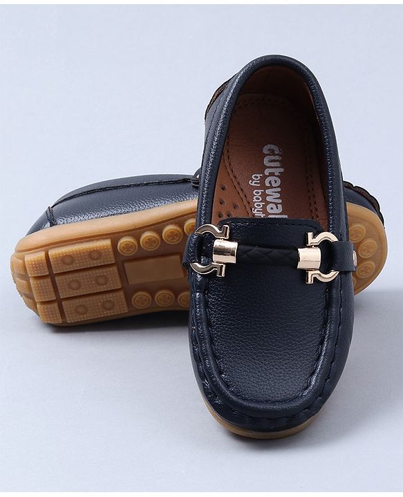Cute walk by Babyhug Party Wear Loafers - Blue