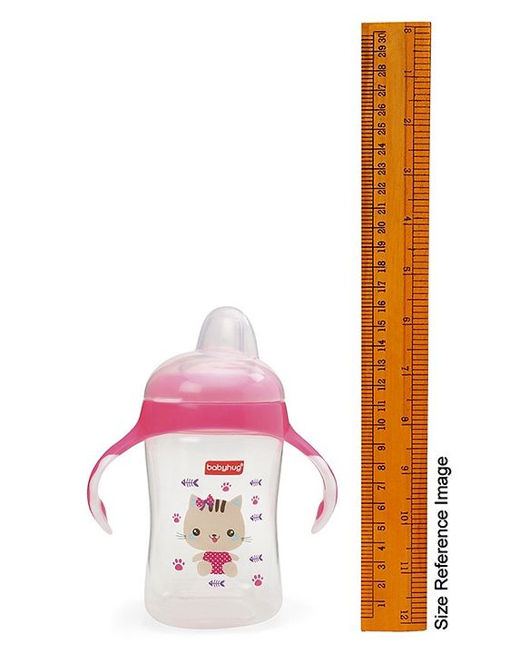 Babyhug Silicone Soft Spout Sipper With Handle Pink - 300 ml