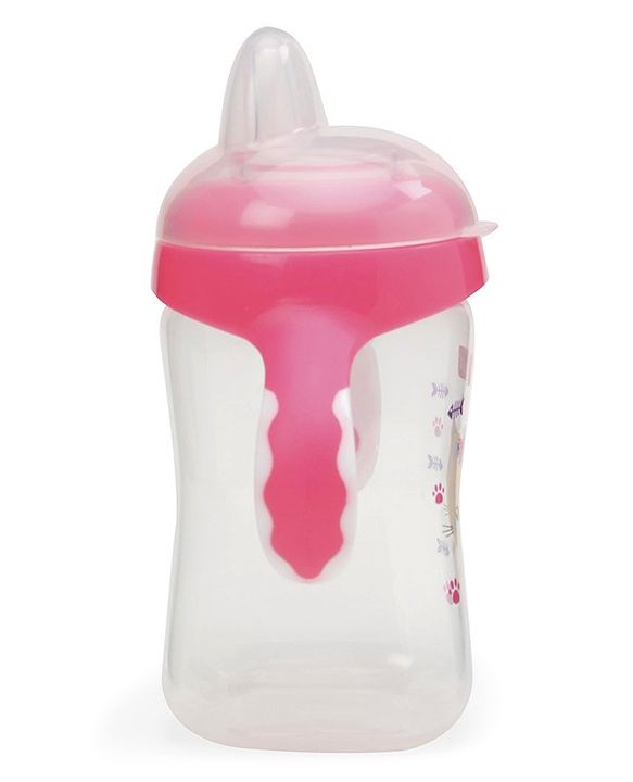 Babyhug Silicone Soft Spout Sipper With Handle Pink - 300 ml