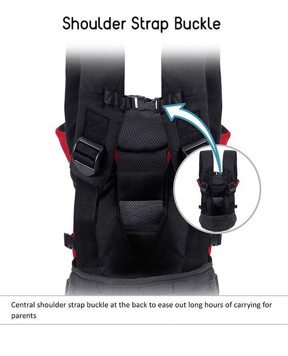 Babyhug Kangaroo Pouch 3 Way Baby Carrier - Red & Black