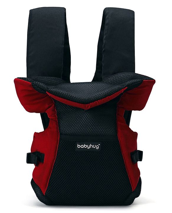 Babyhug Kangaroo Pouch 3 Way Baby Carrier - Red & Black
