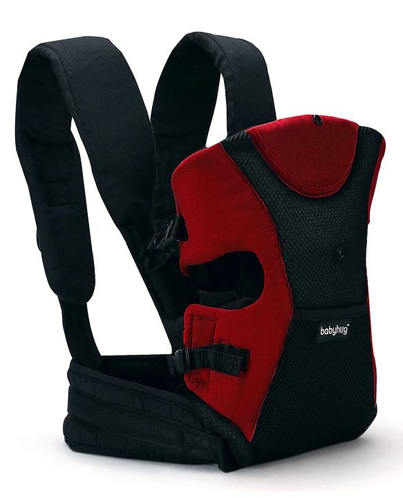 Babyhug Kangaroo Pouch 3 Way Baby Carrier - Red & Black