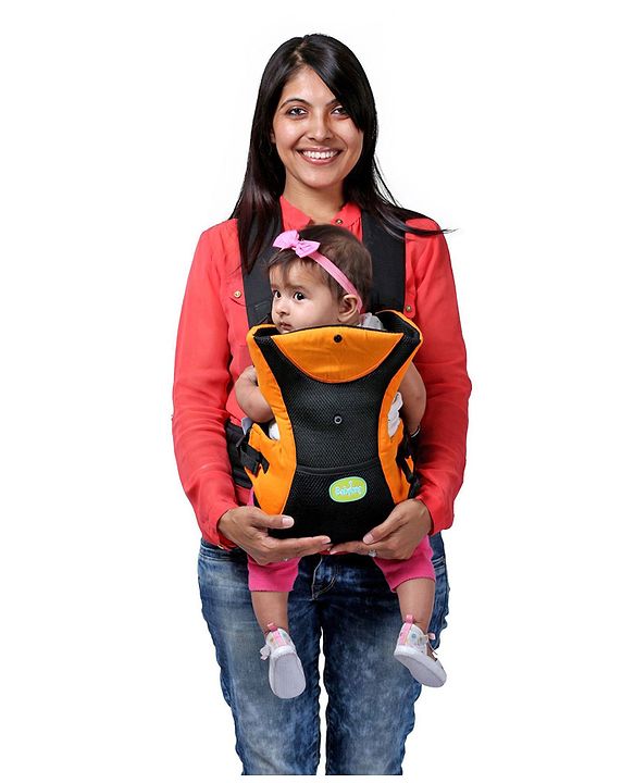 Babyhug Kangaroo Pouch 3 Way Baby Carrier - Red & Black