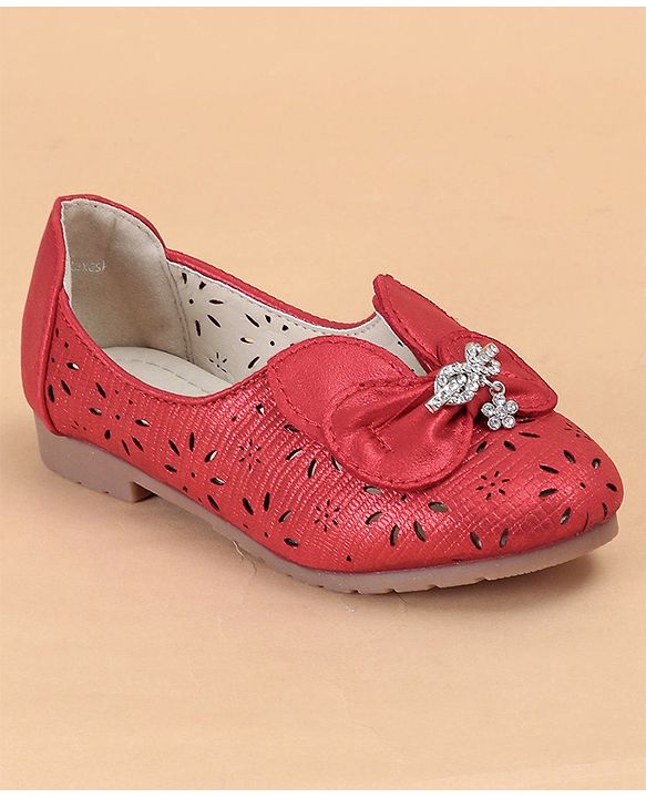 Cute Walk by Babyhug Embellished Bellies - Red