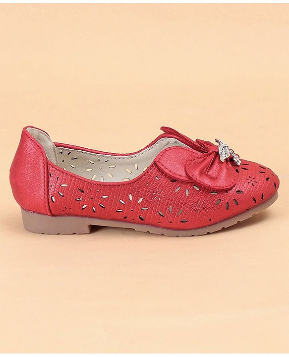 Cute Walk by Babyhug Embellished Bellies - Red