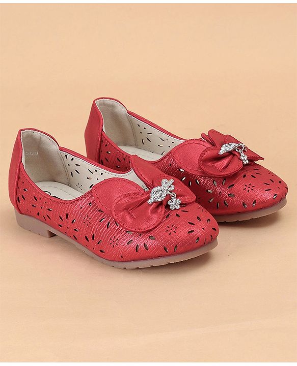 Cute Walk by Babyhug Embellished Bellies - Red