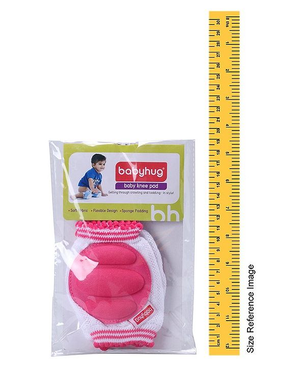 Babyhug Baby Knee & Elbow Pads White Pink (Design May Vary)