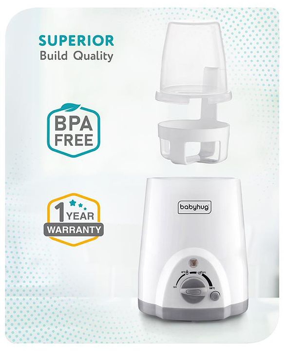 Babyhug 3-1 Bottle Warmer Cum Sterilizer - White