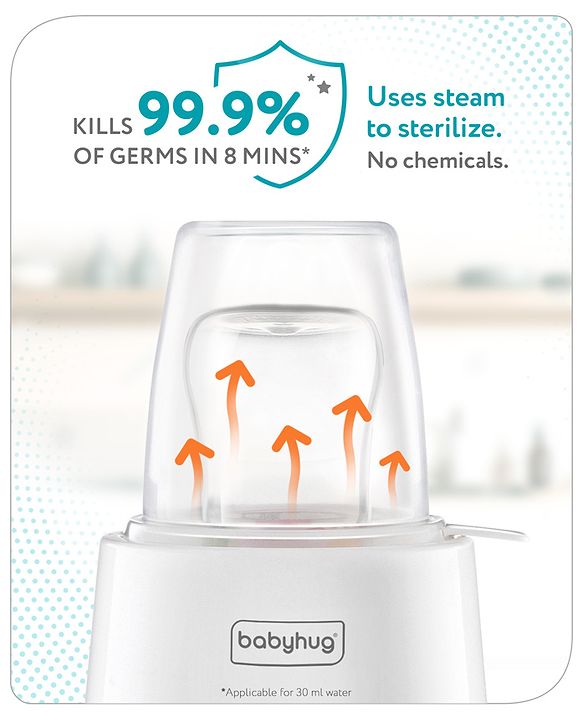 Babyhug 3-1 Bottle Warmer Cum Sterilizer - White