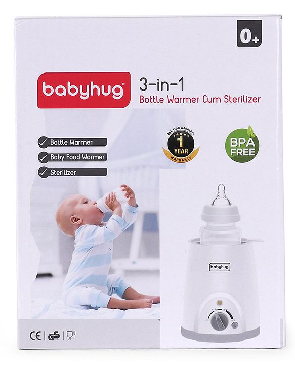 Babyhug 3-1 Bottle Warmer Cum Sterilizer - White