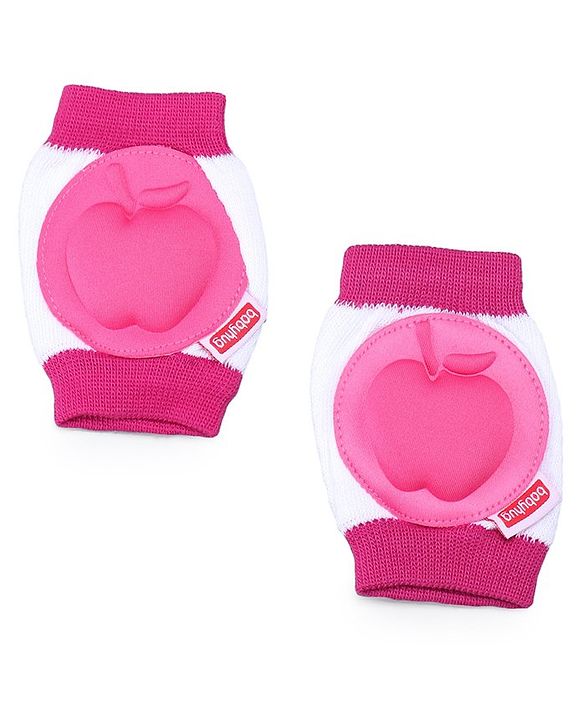 Babyhug Baby Knee & Elbow Pads White Pink (Design May Vary)