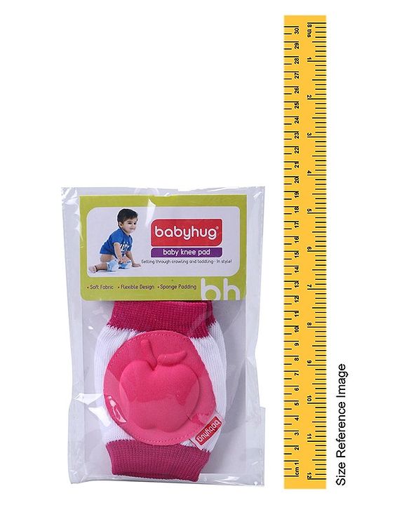 Babyhug Baby Knee & Elbow Pads White Pink (Design May Vary)