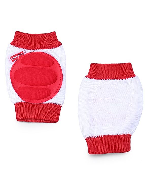 Babyhug Baby Knee & Elbow Pads White Red (Design May Vary)