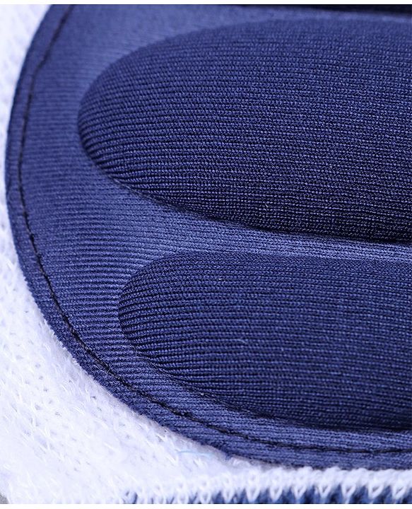 Babyhug Baby Knee & Elbow Pads White Navy Blue (Design May Vary) - 11 x 9 cm