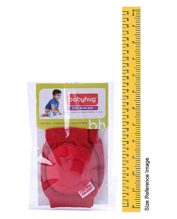 Babyhug Baby Knee & Elbow Pads  Red (Design May Vary) - 12.5 x 9 cm