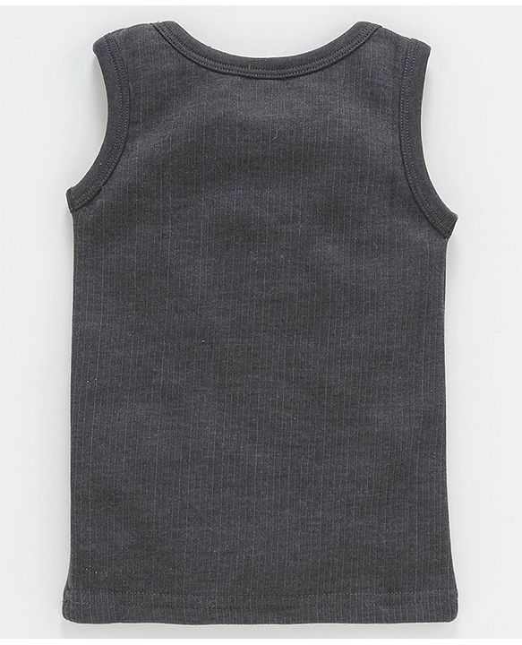 Babyhug Sleeveless Pullover Thermal Vest - Dark Grey
