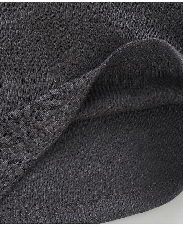 Babyhug Sleeveless Pullover Thermal Vest - Dark Grey