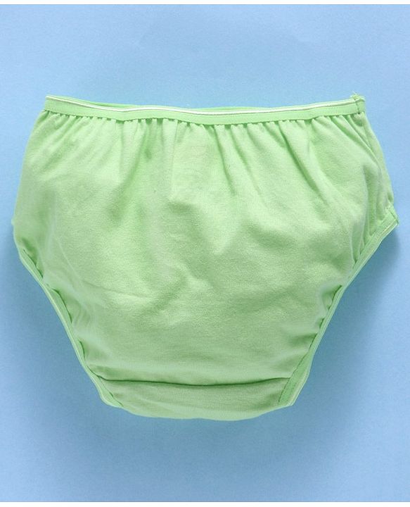 Babyhug Cotton Panties Stripped & Whale Print Pack Of 2 - Green