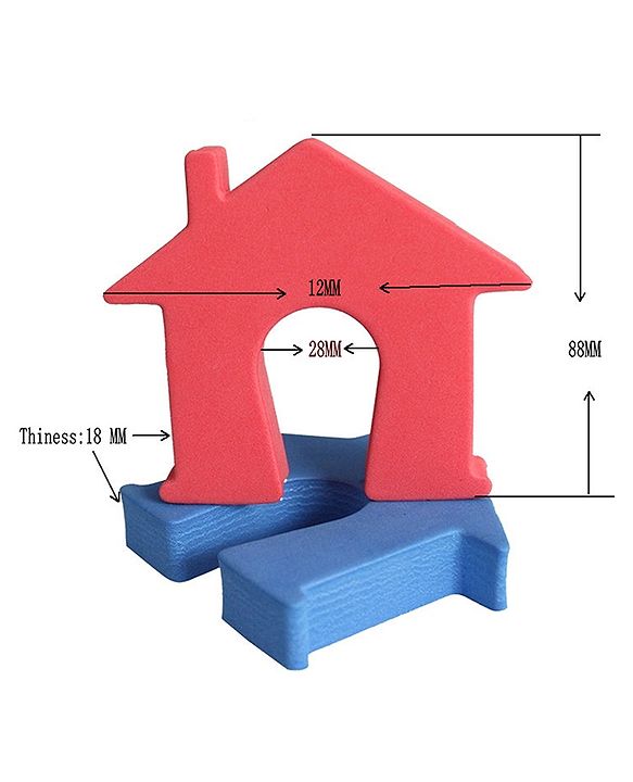 Babyhug EVA House Shape Door Stopper Pack of 2 (Colour May Vary)