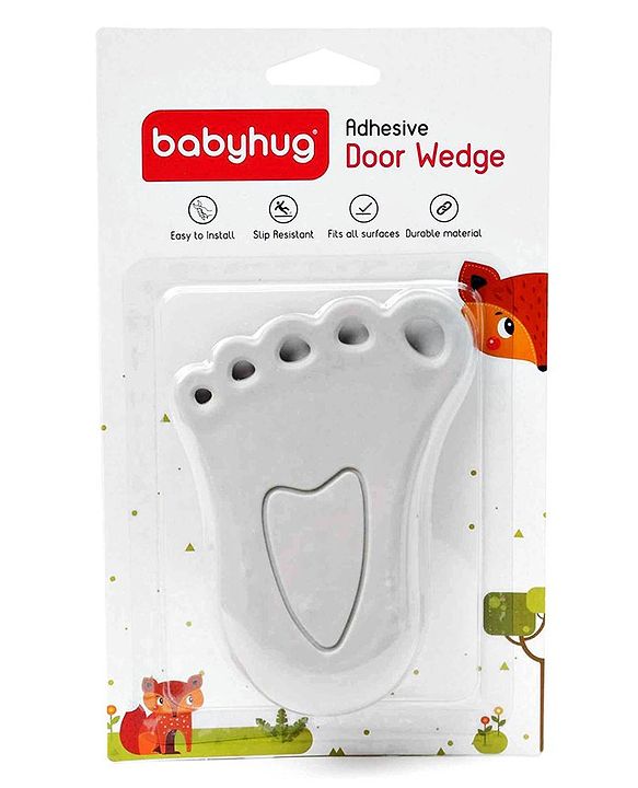 Babyhug Adhesive Door Wedge - White